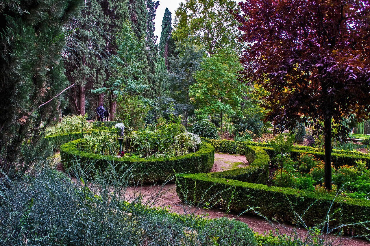 Сад форум. Генералиф верхний сад. Генералиф нижняя терраса. Arabian Garden foliage.